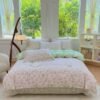 100% cotton embroidered four-piece set, skin-friendly and breathable