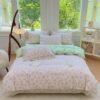 100% cotton embroidered four-piece set, skin-friendly and breathable